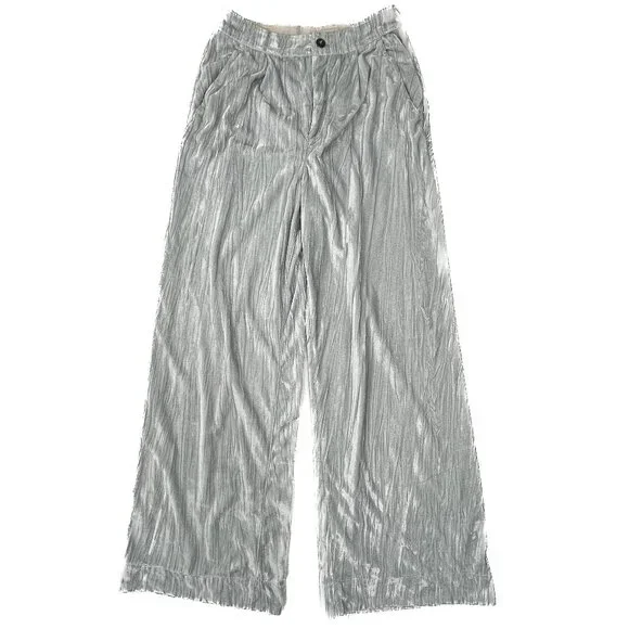Free People Runaway Velvet Wide Leg Pants in Astral Size 6 - NWOT - Picture 2 of 7
